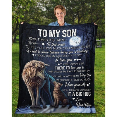 To My Son - From Mom - Wolfblanket - A323 - Premium Blanket