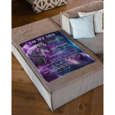 To My Son - From Dad - Wolfblanket - A354 - Premium Blanket