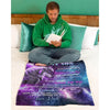 To My Son - From Dad - Wolfblanket - A354 - Premium Blanket