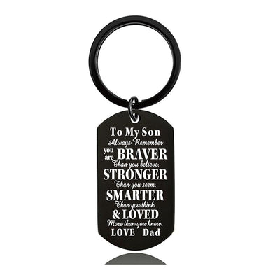 Always Remember You Are Braver Than You Believe - Inspirational Keychain - A918