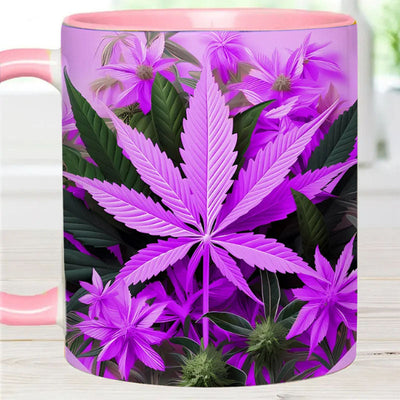 Pink Stoner Chick - Weed Accent Mug